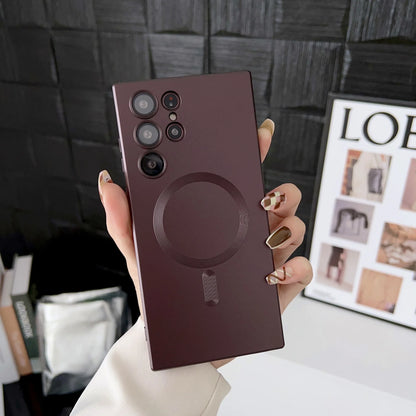 Luxury For Magsafe Magnetic Case For Samsung Galaxy S25 S24 S23 S22 Ultra Plus S21 S20 FE Note 20 A35 A55 A05 A15 Soft TPU Cover