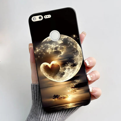 Case For Google Pixel 1 Soft Silicone Black Case For Google Pixel 1XL Elegant Style New Design Pattern Koi Dragon King Casing