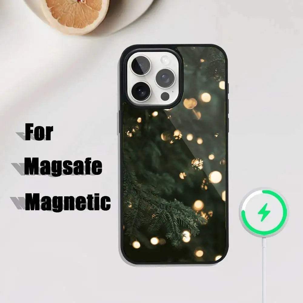 Ins Cartoon Christmas Style Phone Case  iPhone 17,16,15,14,13,12,11,Pro,Max,Plus,Mini,SE4,E Magnetic Magsafe Wireless Charging