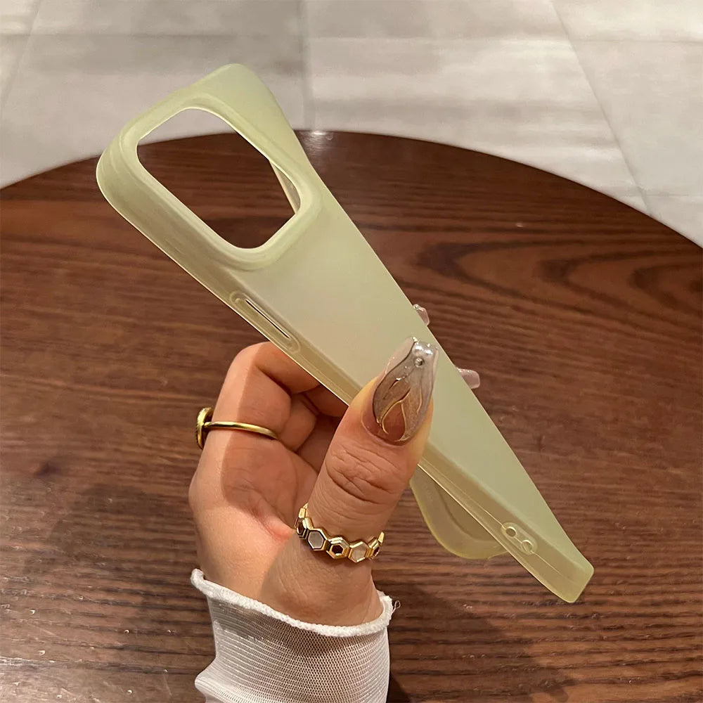 Soft Matte Candy Transparent Phone Case For iPhone 11 12 13 14 15 16 Pro Max Plus X Xs Max XR Shockproof Silicone Bumper Cover