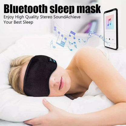 Fone Bluetooth Earphones Sports Sleeping Headband Elastic Wireless Headphones Music Eye Mask Wireless Bluetooth Headset Headband - covers4phones