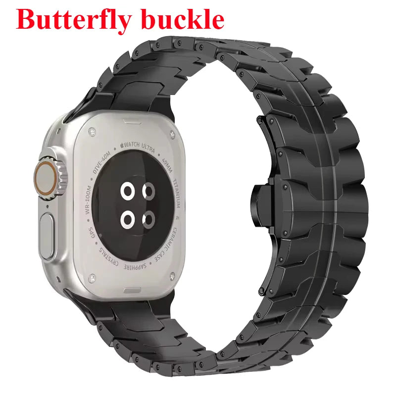 Stainless Steel Strap For Apple Watch Series 10 9 8 7 46mm 45mm SE 6 42mm 44mm Metal Bracelet Band For iWatch Ultra Ultra2 49mm