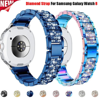 For Samsung Galaxy Watch 8 40 44mm Shining Rhinestone Bracelet Wristband For Galaxy Watch  8Classic /Ultra 2025 Band Accessories