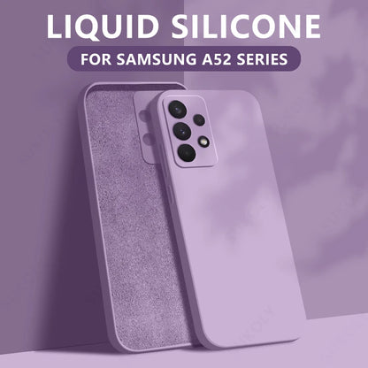 Liquid Silicone Case For Samsung Galaxy S25 Edge S25 S24 S23 S22 Ultra Plus S24 FE A56 A54 A53 A55 A16 Camera Protect Soft Cover