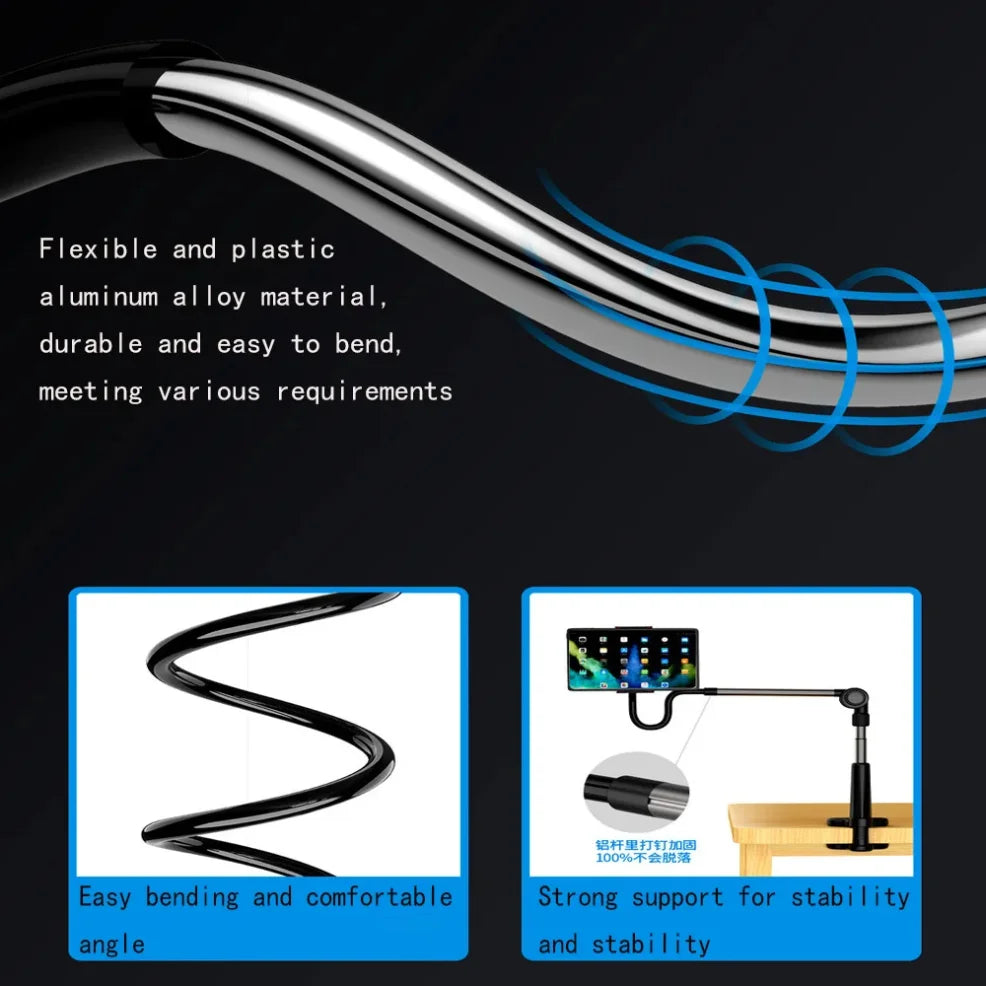 Hot Portable 360 Clip Mobile Phone Holder Stand Flexible Lazy Bed Desktop Bracket Smartphones Desk Bed Mount Stand Base Support