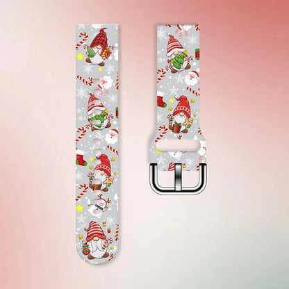20mm 22mm Christmas Strap for Samsung Galaxy Watch 7/6/5 40mm 44mm Band Replaceable Bracelet for Xiaomi Huawei Amazfit Watchband