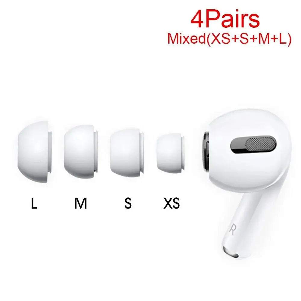 4-1 Pairs Replacement Eartips For AirPods Pro 1st 2nd Ear Tips Buds Silicone Rubber Eartips Earbuds Cap Gel Accessories XS/S/M/L - covers4phones