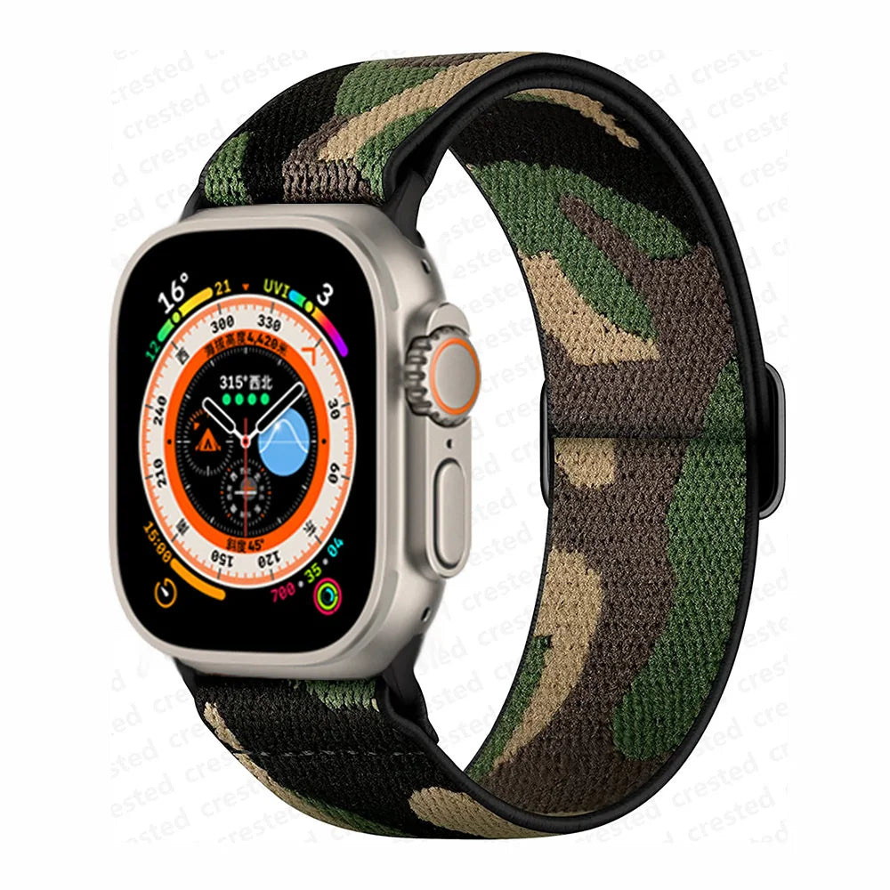 Scrunchie Strap for Apple watch band 45mm 44mm 40mm 41mm 42mm 46mm 49mm Elastic Nylon bracelet iWatch 11 10 9 8 7 6 se Ultra 3/2