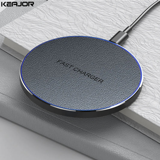 Wireless Charger Pad for Samsung Galaxy S25 S24 S23 iPhone 16 15 14 Pro Max Ultra-Thin Fast Wireless Induction Charging Station