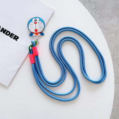 New colorful woven cartoon lanyard mobile phone lanyard wrist strap Crossbody rope anti-loss rope key bag multi-purpose lanyard