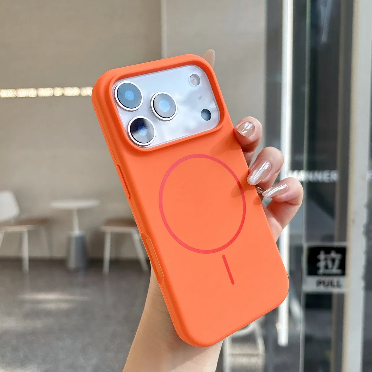 Official Orange Silicone Magnetic For Magsafe Phone Case For iPhone 17 Air 16 15 14 13 12 11 Pro Max Plus Wireless Charge Cover