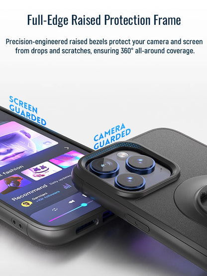 Shockproof Case for iPhone 16/15/14Plus/13/12/11 Pro/Xs Max/XR Quick Lock Mount Case with Adapter for Quad Moto QL Mount/Holder