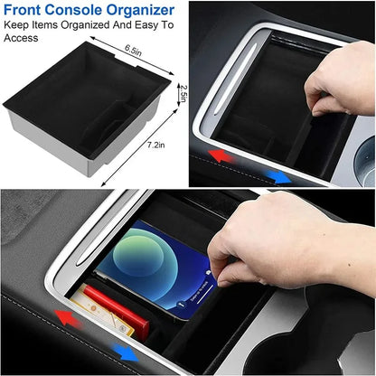 For Tesla Model Y/3 Center Armrest Console Organizer Hidden Car Storage Box Accessory Model 3/Y Car Storage Solution