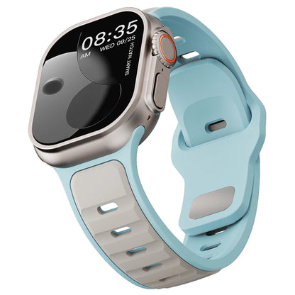 Silicone Strap for Apple Watch 49mm 46mm 45mm 44mm 42mm 41mm 40mm Sports Band for Iwatch Series 10 9 8 7 6 5 4 Se Ultra 1 2 Men