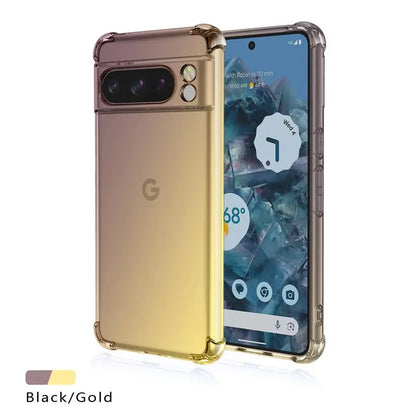 Gradient Airbag TPU Case for Google Pixel 10 9 Pro XL 9A 8A 8 Pro 7A 7 6A 5G Protective Shockproof Cover Fundas Coque Capa