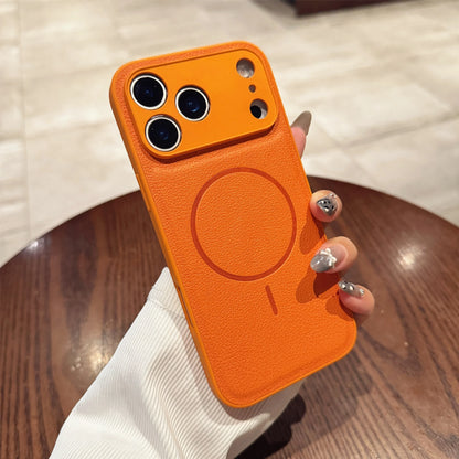 For Iphone17promax Magnetic Case Leather Pattern Matte Phone Case for IPhone 17 16 14 15 13 12 Pro Max Plus 11 for Magsafe Cover