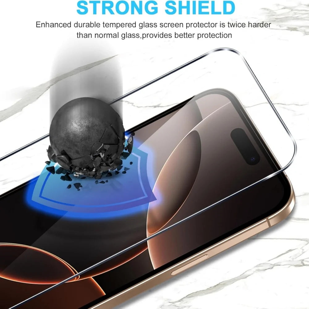 1~5PCS HD Protective Glass For iPhone 17 16e 16 15 14 13 12 Pro Max Screen Protector Film For iPhone 11 13 Mini Tempered Glass