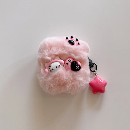 Kawaii Plush Case for Airpods 1/2 Pro 3rd Pro2 Sanrio Kitty Melody Kuromi Pochacco PomPurin Earphone Cover Anti-Fall Protection