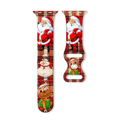 Christmas Bands for Apple Watch Bands 46mm 41mm 42mm 44mm 45mm 49mm Silicone Sport Strap iWatch Series 10 9 8 7 SE 6 5 4 Ultra 2