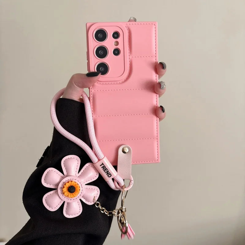 Soft Down Jacket Phone Case for Samsung Galaxy S25 Edge S23 S24 Ultra S22 S21 FE S20 A56 A36 A16 A06 A35 A55 A05 A15 A54 A34