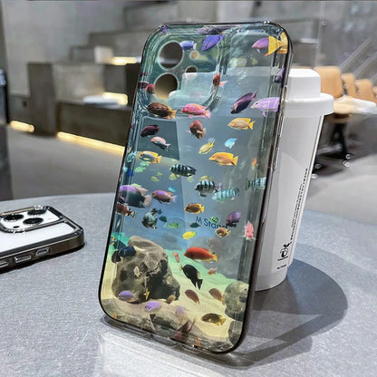 Ocean Animal Cute Phone Case For iPhone 11 Case iPhone 15 13 14 12 17 16 Pro Max 8 7 Plus XR XS SE Clear Protective Cover Funda