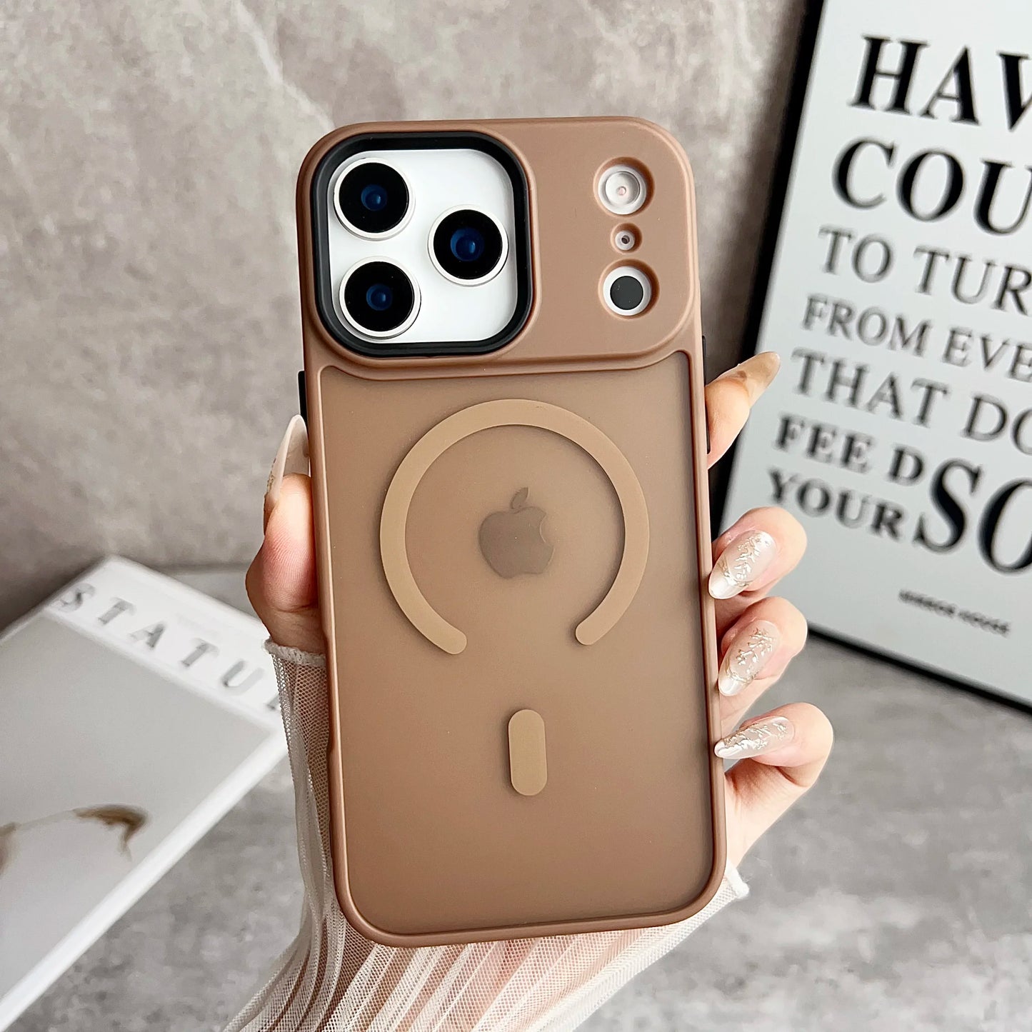 Luxury Magnetic Magsafe Wireless Charge Phone Case For iPhone 17 Pro Max 16 15 14 13 12 11 Pro Max 17 Air Shockproof Matte Cover