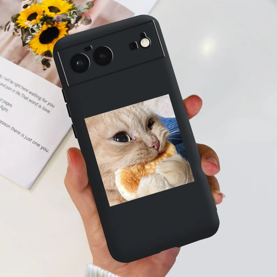 For Cover Google Pixel 6 Case Cute Cat Cartoon Bumper Back Shockproof Soft TPU Case For Google Pixel 6A 6PRO Pixel 6 Phone Cases