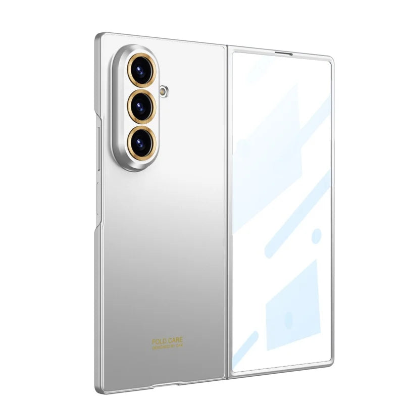 Luxury Fashionable Ultra-thin Phone Case For Samsung Galaxy Z Fold 7 5G With Screen Glass Protect Film Matte Protector Cover