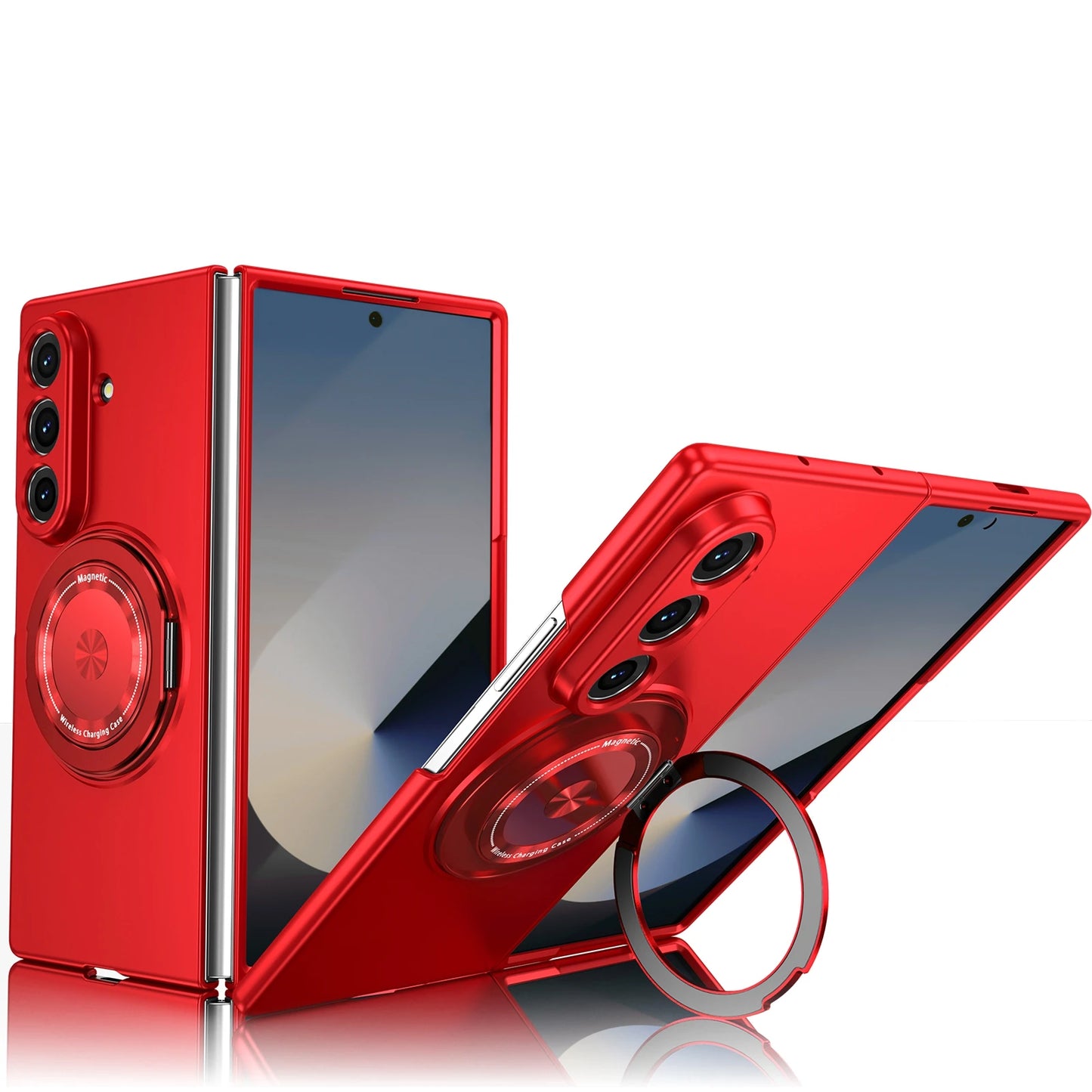 For Samsung Galaxy Z Fold 7 6 5 Case Protective Business 360 Rotation Holder Mobile Phone Back Cover