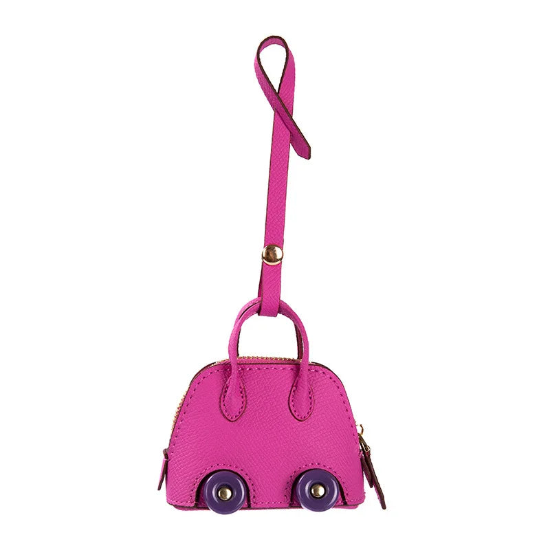 Car Styling Mini Bag Earphone Case For Airpods 4 Case 1 2 3 Pro Soft Leather Storage Bag With Lanyard For Car key Lipstick