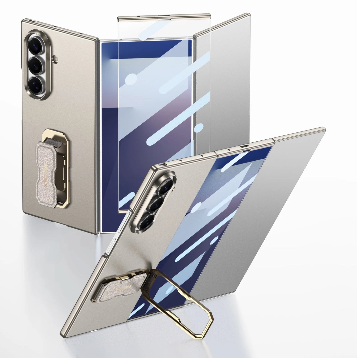 Ultra-thin Ring Holder Wrist Strap Case For Samsung Galaxy Z Trifold Outer Screen Glass Plastic Cover For Galaxy Z Trifold Case