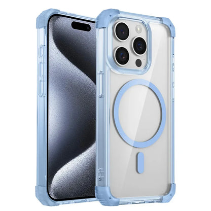 New Armor Shockproof Magnetic Wireless Charging Transparent Case For iPhone 17 16 14 13 12 15 Pro Max Plus 17Air Magsafe Cover