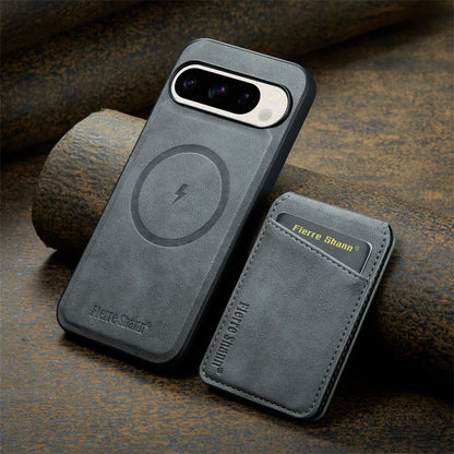 2 In 1 Magsafe Magnetic Leather Phone Case for Google Pixel 10 9 9Pro XL 8A 8Pro 8 7 7A 7Pro Wallet Cover Cards Holder Cover