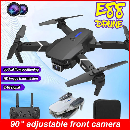 2026 NEW E88 Pro Drone 4k HD Dual Camera FPV 13-Minutes Flying Long Range Rc Quadcopter Foldable Mini Dron E88 Pro Boy Toy