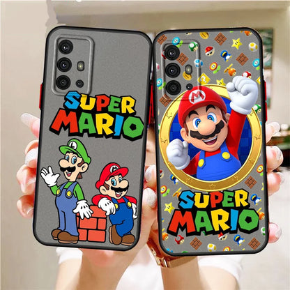 Fun Magic Super M-Marios Frosted Translucent For Samsung Note 20 A35 A03 A54 A31 A22 A34 A14 A24 A04 A55 5G Back Phone Case