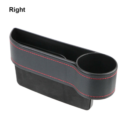 Car Organizer Auto Crevice Pocket Phone Bottle Cups Holder Seat Gap Leather Storage Box Car Accessories,USB Chargers Optional