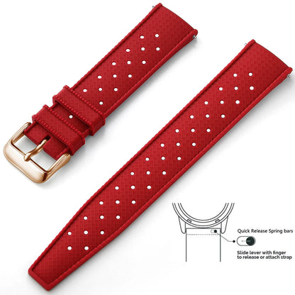Tropical Silicone Watch Band Quick Release Watch Band 18mm 20mm 22mm Rubber Tropic Smart Watch Strap for Oris Seiko Citizen