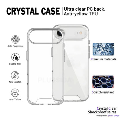 Clear Case For iPhone 17 16 Pro Max 17 Air Case 16 15 14 13 12 11 Pro Max Case For Magsafe for iPhone16 Plus Luxury Cover Cases