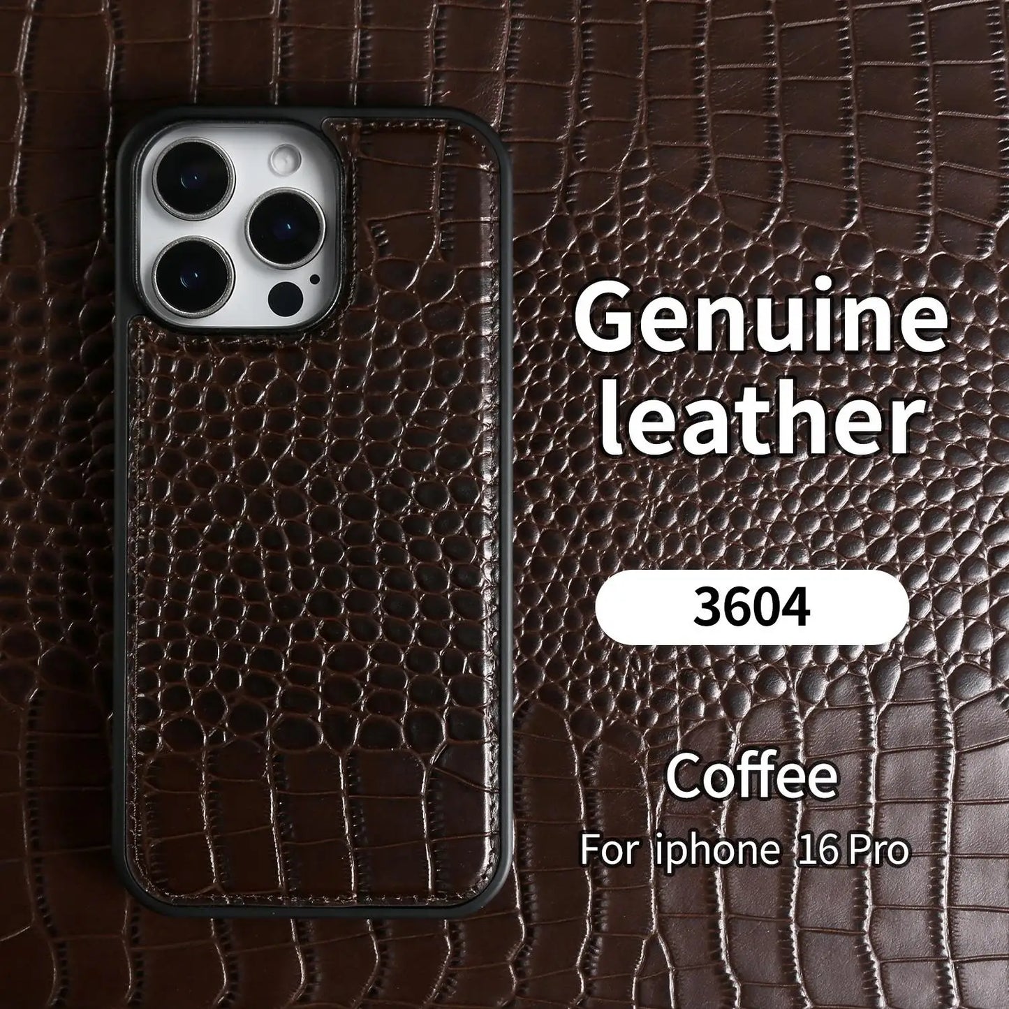 Premium Crocodile Pattern Genuine Leather Case For iPhone 16 Pro Max 15 14 13 12 11 XR Cowhide Back Cover Shell Protective Capa