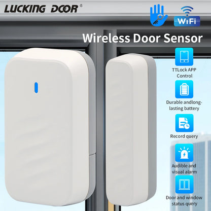 TTlock DS3-Wifi DS2-Bletooth Wireless Control Door&Window Sensor Home Safety Protection Alarm Open Window Detector Door Reminder