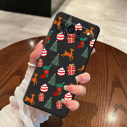 Creative Christmas Element Fashion Case for Google Pixel 9a 6a 7a 6 7 8 Pro 10 9 Pro XL 8a Soft Cover