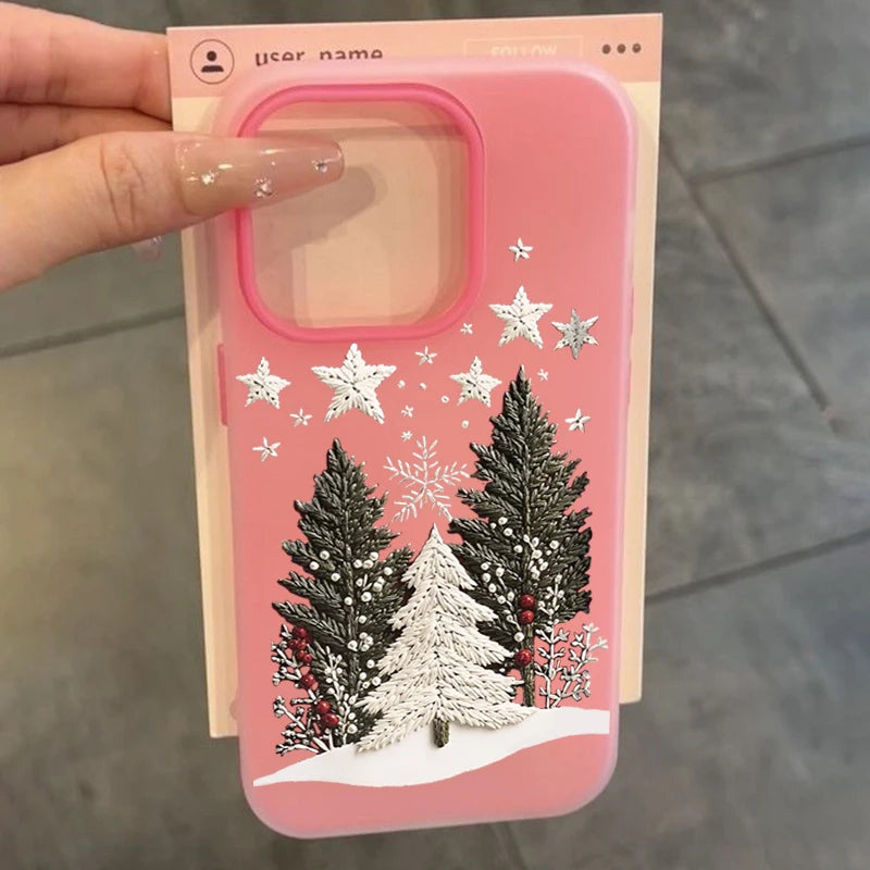 Funda For Samsung Galaxy A16 A56 5G A17 A55 Case Christmas Tree Phone Case For Galaxy S25 FE S24 S23 Ultra Plus S22 Back Cover