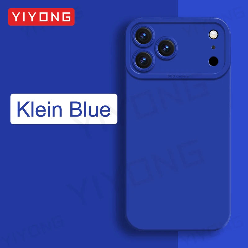 For iPhone17 Pro Max YIYONG Square Liquid Silicone Soft Cover For iPhone 17 16 15 14 12 13 iPhone17 Air iPhone15 Plus Phone Case