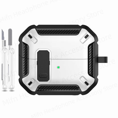 Newest carbon fibre switch earphone cover for Men For Samsung Galaxy Buds 3/Buds3 Pro Buzz 3 Pro Earbuds Case with cleaning kit
