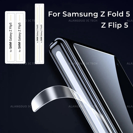 Middle Hinge Hydrogel Film For Samsung Galaxy Z Fold 7 6 5 Flip5 4 3 Anti-Scratch Screen Protector Sticker Border z fold5 film