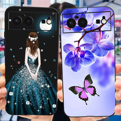 For Cover Google Pixel 6 Case Cute Cat Cartoon Bumper Back Shockproof Soft TPU Case For Google Pixel 6A 6PRO Pixel 6 Phone Cases