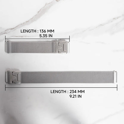 22mm Milanese Strap for Samsung Galaxy Watch 3 45 46mm for Xiaomi Redmi Watch 5 Active Metal Solo Loop Stainless Steel Wristband