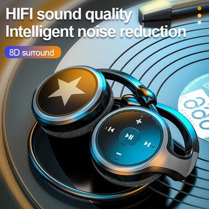 Original A23 Sport Foldable Wireless Headphone 8D Surround Heavy Bass Hifi Music Bluetooth Earphones With Mic Support FM/TF Card