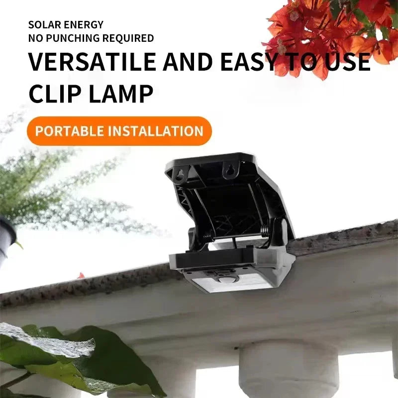 NEW 2/1Pcs Clip On Solar Lights Outdoor Waterproof 58 LED Motion sensing USB Charging Fence Lamp for Garden Yard Patio