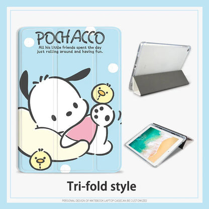Sanrio Pochacco Silicone Case For iPad Pro 11 10.5 Air 5 4 10.9 10.2 8th 7th Generation for iPad Mini 5 4 7.9 Funda Smart Cover